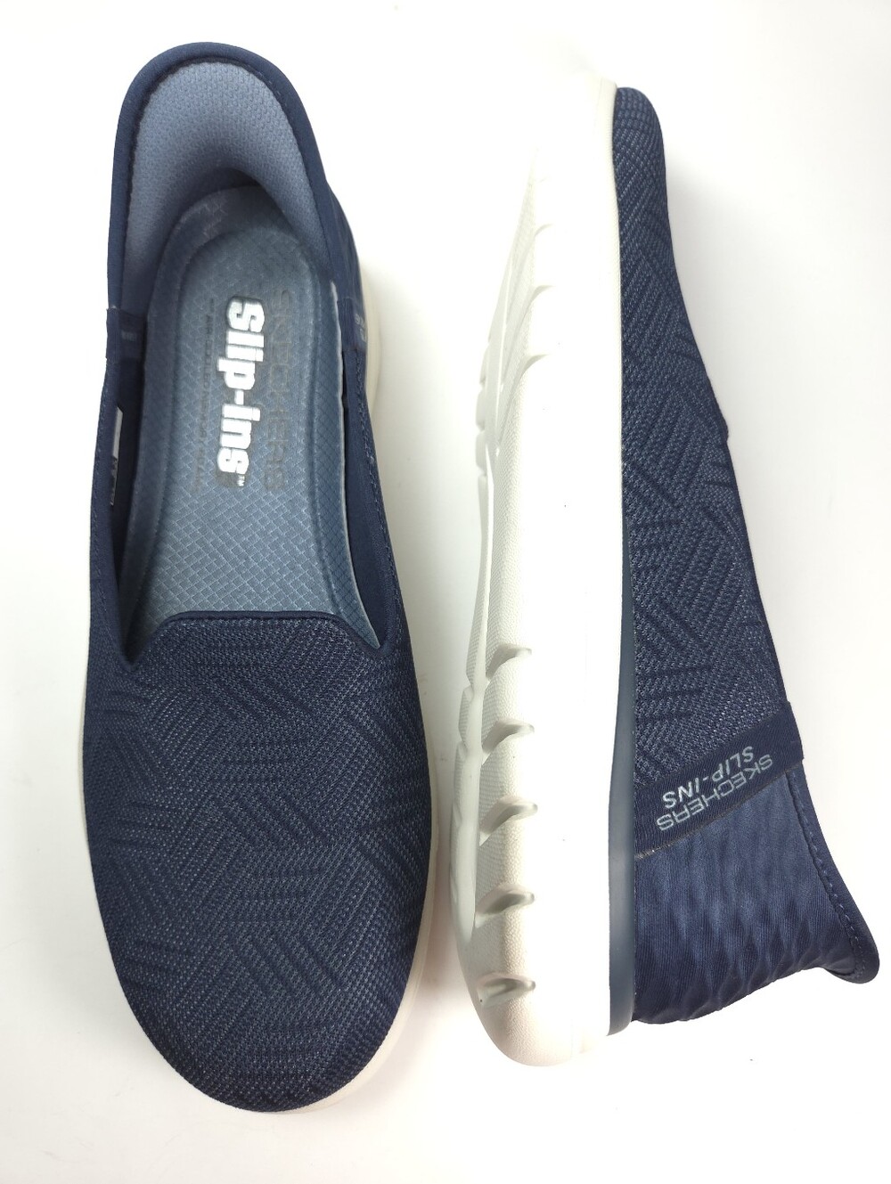 Skechers Slip‑ins On‑the‑GO Flex Astonish Navy Hands‑Free Walking Shoes Sz 8 - Picture 14 of 15